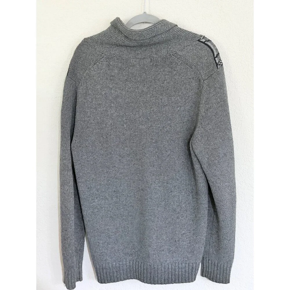Banana Republic Shawl Cardigan Sweater Mens M Gray Wool Blend Academia‎ Grandpa